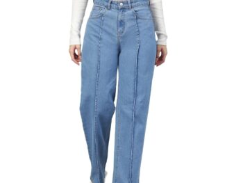 KOTTY Womens High Rise Cotton Lycra Solid Jeans