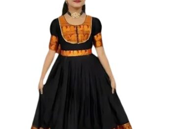 Kavija Bridal Lehenga Choli for Women Embroidered, Silk & Traditional Blouse for Weddings, Festivals & Wear (BLACK) (SET OF 1)