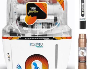 Konvio Neer Copper + Alkaline RO + UV LED + UF + TDS Adjuster Water Filter and Purifier with High TDS Membrane (Orange)