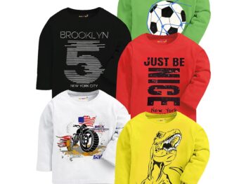 Kuchipoo Boys Full Sleeves Regular Fit Cotton T-Shirt