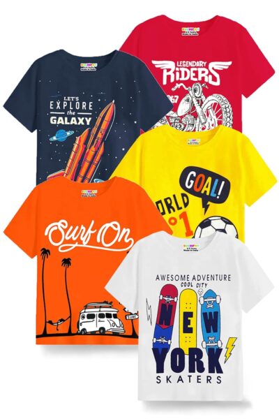Kuchipoo Boys Regular Fit Cotton T-Shirts
