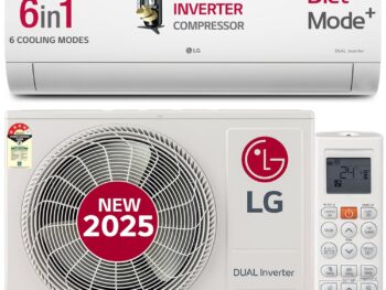 LG 1 Ton 4 Star DUAL Inverter Split AC (Copper, AI Convertible 6-in-1 with VIRAAT Mode, Faster Cooling & Energy Saving, 4 Way Swing, HD Filter with AntiVirus Protection, US-Q13JNYE, White)
