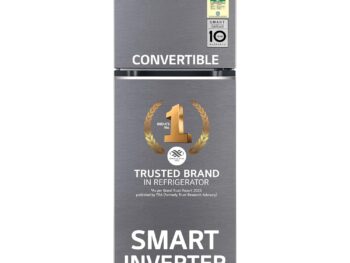 LG 343 L 3 Star Frost-Free Smart Inverter Double Door Refrigerator (GL-S382SDSX, Dazzle Steel, Convertible with Express Freeze)