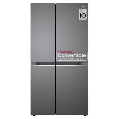 LG 650 L Frost Free Smart Inverter Double Door Side By Side Refrigerator(, Gl-B257Hds3, Dazzle Steel, Convertible)