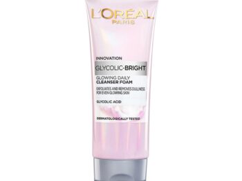 L'Oreal Paris Glycolic Bright Daily Foaming Face Cleanser, 100ml | Glycolic Acid Face Wash for Dull Skin | Daily Glowing Facial Cleanser | Suitable for All Skin Types
