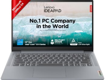 Lenovo IdeaPad Slim 3 12th Gen Intel Core i5-12450H (16GB RAM/512GB SSD/FHD/14 (35.5cm)/Windows 11/Office Home 2024/Alexa Built-in/3 mon. Game Pass/Grey/1.37Kg), 83EQ0072IN Laptop