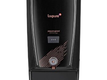Livpure Pep Pro Grand RO+UV+Mineraliser+Copper, 15 LPH Water Purifier | Suitable for Borewell, Tanker, Municipal Water - 7 L Storage Tank, Black