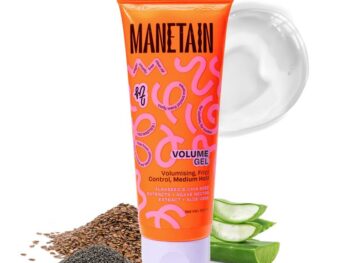 MANETAIN Volume Gel 100ml | Volumizing Curl Enhancer with Aloe Vera, Flaxseed & Agave | Medium Hold, Anti-Frizz, Moisturizing Styling Gel for Curly & Wavy Hair | CG Method Friendly |