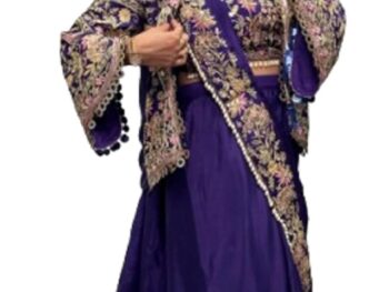 MARUTI FASHION HOUSE Lehenga Choli For Womens And Girls Ready To Wear Saree & Koti Set For Women Chinon Silk Fabric On Embrodery Sequance Cording Work Bollywood