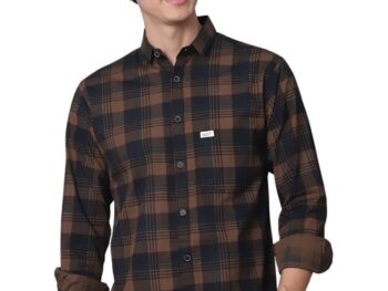 Majestic Man Comfort Cotton Slim Fit Checked Casual Shirt for Men