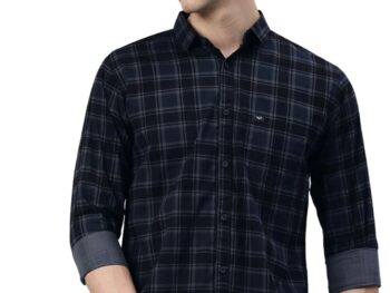 Majestic Man Men Small Checkered Slim Fit Cotton Casual Shirt