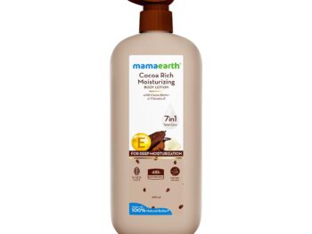 Mamaearth Cocoa Rich Moisturizing Body Lotion with Cocoa Butter & VitaminE for Deep 48H Moisturization 400ml For Very Dry Skin | 7in1 Total Care Benefits | 100% Natural Butter | Non-Greasy Smooth Skin
