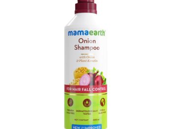 Mamaearth Onion Shampoo for Hair Growth and Hair Fall Control with Onion and Plant Keratin | Reduces Hair Fall | Strengthens & Smoothens Hair | For Men & Women | 600ml