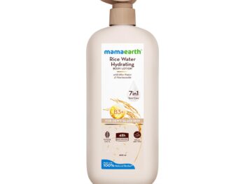 Mamaearth Rice Water Hydrating Body Lotion with Rice Water & Niacinamide for Dewy Glass Skin | 48 Hrs Moisturization | Nourishes Skin | 7in1 Total Care | 100% Natural Butter | Non Greasy Smooth Skin | 400 ml