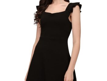 Mehrang Fashion Western Dress || Stretchable Solid Sleeveles Frill Dress for Women || Western Dresses for Women || Dress for Women|| Summer Short Dresses for Women