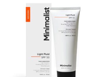 Minimalist Light Fluid Sunscreen SPF 50 for Oily Skin (PA++++) | Clinically Tested in US| No White Cast | Broad Spectrum | Lightweight, Water & Sweat Resistant | For Women & Men | 50ml