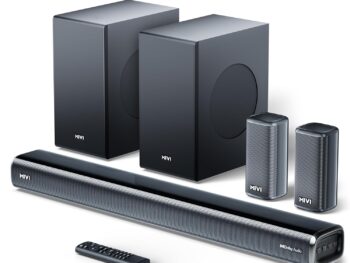 Mivi Fort H880 Soundbar [New Launch], 880W, Dolby Audio, 5.2 Channel, 2 Subwoofers, 3 in-Build Speakers, 2 Satellite Speakers, Multiple EQ & Input Modes, Made in India Sound bar