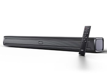 Mivi Fort Q80 Soundbar with 80W Surround Sound, 2.2 Channel soundbar with 2 in-Built subwoofers, Multiple EQ and Input Modes, Remote Accessibility, Bluetooth v5.1, Made in India Sound bar for TV