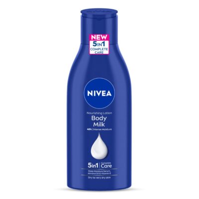 NIVEA Nourishing Body Milk 120ml Body Lotion with Deep Moisture Serum | 48 H Moisturization | With 2X Almond Oil | Smooth and Healthy Looking Skin |For Very Dry Skin
