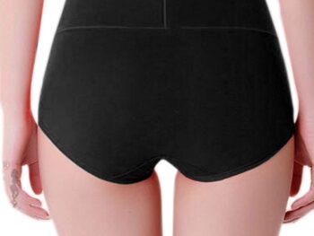 PLUMBURY Women's Cotton High Waist Full Coverage Panty, Size M-XXL (Pack of 3 Panty)
