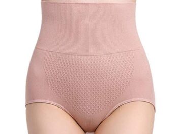 PLUMBURY® Women's Seamless Spandex High Waist Tummy Control Hipster Panty,Free Size