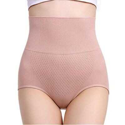 PLUMBURY® Women's Seamless Spandex High Waist Tummy Control Hipster Panty,Free Size