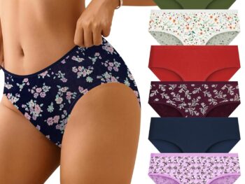 Pepperika Cotton Plus Size Underwear Full Coverage Regular Innerwear Panty Set for Women and Teenage Girls Hipster Brief for Daily Use Combo Pack (Assorted Prints and Colours) Multicolour