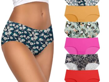Pepperika Cotton Plus Size Underwear Regular Full Coverage Innerwear Panty Set for Women and Teenage Girls Hipster Brief for Daily Use Combo Pack (Assorted Prints and Colours) Multicolour