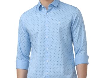 Peter England Men's Printed Slim Fit Shirt