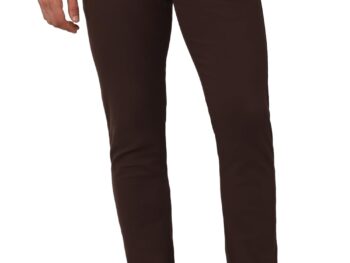 Peter England Men's Skinny Fit Stretchable Everyday Casual Trouser | Scoop Pocket Premium Twill Chinos | Flat Front
