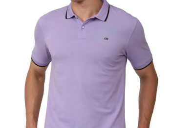 Peter England Men's Snug Fit Solid Polo T-Shirt with Coloured Collar Tipping| Cotton Rich| Premium Pique Weave
