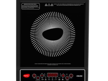 Pigeon by Stovekraft Cruise 1800 watt Induction Cooktop With Crystal Glass,7 Segments LED Display, Auto Switch Off - Black