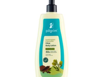 Pilgrim Spanish Squalane & Niacinamide 400 ML Glow Body Lotion | 48 H Moisturization | Body lotion for dry skin | Infused With Cocoa Butter | Non-greasy Formula | For All Skin Types