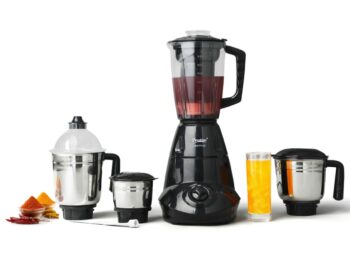 Prestige 750 Watts Iris Plus Mixer Grinder With 4 Jars (3 Stainless Steel Jars+ 1 Juicer Jar)| 4 Super Efficient Stainless Blades|