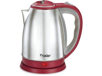 Prestige Stainless Steel 1.5 Litre Kettle 1500-Watts, Red