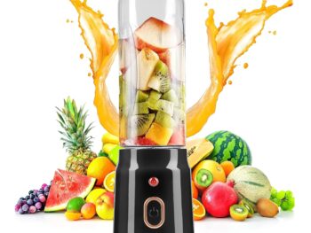 Qlect Portable Blender For Smoothie And Juices : Powerful 45 Watts Juicer Blender that Can Crush Ice too | Juicer Machine With 1800 Mah Rechargeable Battery-Smoothie Blender With Built In 500 ML Jar