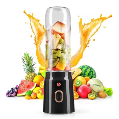 Qlect Portable Blender For Smoothie And Juices : Powerful 45 Watts Juicer Blender that Can Crush Ice too | Juicer Machine With 1800 Mah Rechargeable Battery-Smoothie Blender With Built In 500 ML Jar