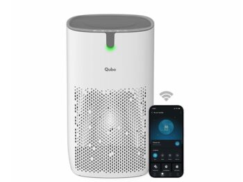 Qubo Smart Air Purifier for Home Q400, From Hero Group, Up To 400 Sqft, Removes 99.99% Allergens, App & Voice Control, Filter Life 9000 Hrs, True HEPA H13 Filter, Energy Saving, Ultra Quiet BLDC Motor