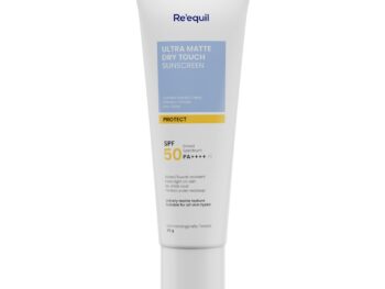 RE' EQUIL Ultra Matte Dry Touch Sunscreen | Matte Finish Sunscreen For All Skin Types | Water & Sweat Resistant With Spf 50 Pa++++ | No White Cast, Non-Greasy & Non-Comedogenic Sunscreen | 50G