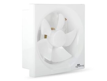 RR Signature Vento Deluxe 200 mm Exhaust Fan For Kitchen, Bathroom with Strong Air Suction, Rust Proof Body and Dust Protection Shutters (White)