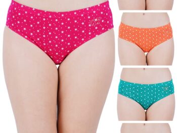 RVB Fashions Womens Cotton Printed Panty Combo, Multi Colour (Pack of 5), Inner Elastic