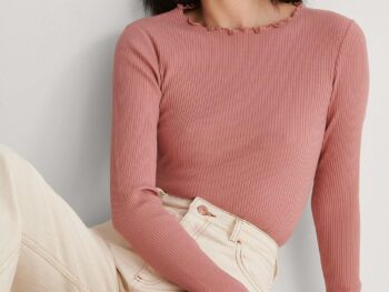 Redamancii Women's & Girl's Regular Babylock Full Sleeve Ribbed Top