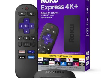 Roku Express 4K+ | Roku Streaming Device 4K/HDR, Roku Voice Remote, Free & Live TV