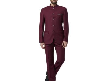Royal Kurta Men's Regular Fit Bandhgala Suit