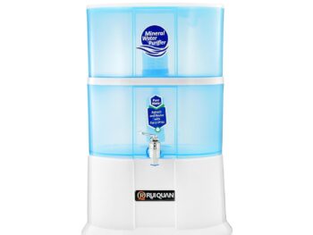 Ruiquan Mineral Pot - 20L Gravity Water Purifier | Non-Electric, Chemical-Free UF Technology | Perfect for Home Use | Stylish White Design