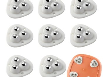 Rylan Appliance Wheels for Kitchen Appliances, 4 Pack Appliance Slider for Kitchen Countertop, Self Adhesive Mini Caster Wheels, 360 Degree Swivel Wheels for Moving Coffee Maker, Cooker, Air Fryer