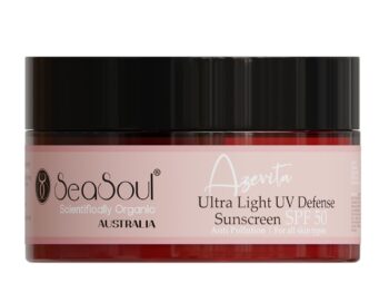 SEASOUL Spf 50 Sunscreen Ultra Light Uv Defense Cream For Broad Spectrum Uva & Uvb Protection, Skin Brightening With Hyaluronic Acid, Glutathione & Vitamin C (100 G)|For Combination Skin Types