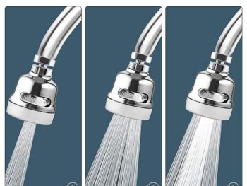 SHIDHMI Tap Extender for Kitchen Sink,360° Rotatable Splash Filter Faucet With 3 Modes,Upto 30% Water Saving,Kitchen Tap Extension,Sink Tap Extension for Kitchen/Bathroom,Silver,Short