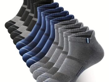 SJeware 6 Pairs Sports Solid Ankle Length Socks for Men & Women, Multicolor, Pack of 6, Free Size