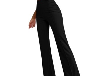 SWADESI STUFF Women's High-Waisted Pant Bell Bottom Trendy Retro-Chic Classic Fit Trousers - Perfect For Every Occasion